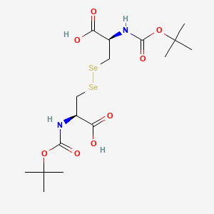 molecular formula C16H28N2O8Se2 B3162365 二-Boc-硒代-L-胱氨酸 CAS No. 877754-71-7