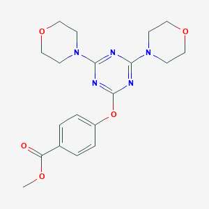 molecular formula C19H23N5O5 B316237 Methyl 4-[(4,6-dimorpholin-4-yl-1,3,5-triazin-2-yl)oxy]benzoate 