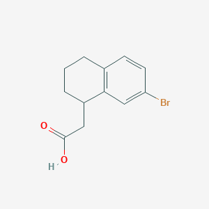 molecular formula C12H13BrO2 B3162376 2-(7-Bromo-1,2,3,4-tetrahydronaphthalen-1-yl)acetic acid CAS No. 87779-63-3