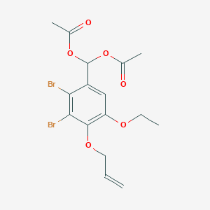 molecular formula C16H18Br2O6 B316239 (Acetyloxy)[4-(allyloxy)-2,3-dibromo-5-ethoxyphenyl]methyl acetate 