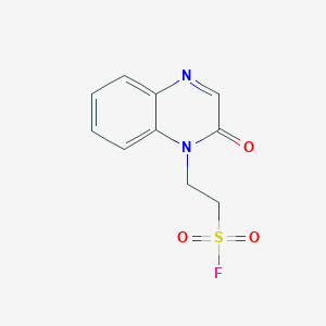 molecular formula C10H9FN2O3S B3162399 2-(2-氧代-1,2-二氢喹喔啉-1-基)乙烷-1-磺酰氟 CAS No. 877977-29-2