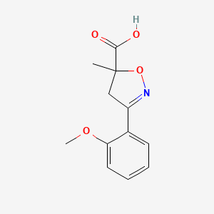 3-(2-Methoxy-phenyl)-5-methyl-4,5-dihydro-isoxazole-5-carboxylic acid