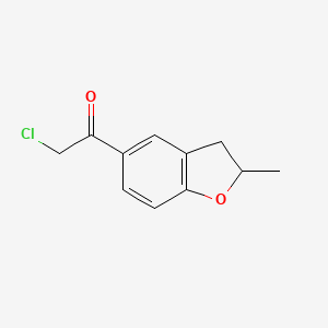 molecular formula C11H11ClO2 B3162442 2-Chloro-1-(2-methyl-2,3-dihydro-benzofuran-5-yl)-ethanone CAS No. 878441-20-4