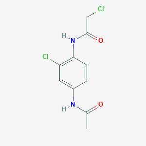 molecular formula C10H10Cl2N2O2 B3162460 N-(4-Acetylamino-2-chloro-phenyl)-2-chloroacetamide CAS No. 878619-09-1