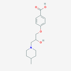 molecular formula C16H23NO4 B3162461 4-[2-Hydroxy-3-(4-methyl-piperidin-1-yl)-propoxy]-benzoic acid CAS No. 878620-24-7