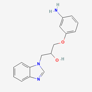 molecular formula C16H17N3O2 B3162480 1-(3-Amino-phenoxy)-3-benzoimidazol-1-yl-propan-2-ol CAS No. 878668-48-5