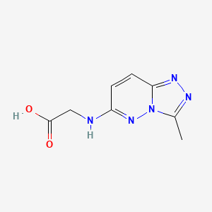 molecular formula C8H9N5O2 B3162482 (3-Methyl-[1,2,4]triazolo[4,3-b]pyridazin-6-ylamino)-acetic acid CAS No. 878683-87-5