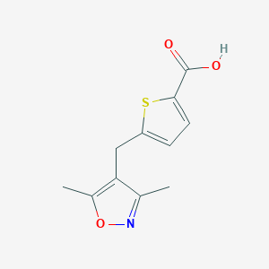 molecular formula C11H11NO3S B3162496 5-(3,5-Dimethyl-isoxazol-4-ylmethyl)-thiophene-2-carboxylic acid CAS No. 878713-69-0