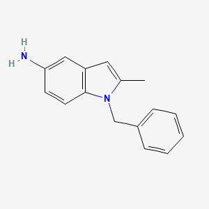 molecular formula C16H16N2 B3162521 1-Benzyl-2-methyl-1H-indol-5-ylamine CAS No. 878733-41-6