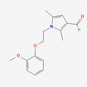 molecular formula C16H19NO3 B3162529 1-[2-(2-Methoxy-phenoxy)-ethyl]-2,5-dimethyl-1H-pyrrole-3-carbaldehyde CAS No. 878733-47-2