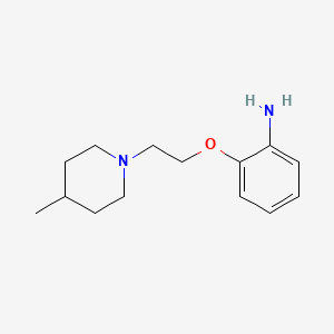 molecular formula C14H22N2O B3162532 2-[2-(4-Methyl-piperidin-1-yl)-ethoxy]-phenylamine CAS No. 878733-56-3