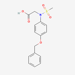 molecular formula C16H17NO5S B3162538 [[4-(Benzyloxy)phenyl](methylsulfonyl)amino]-acetic acid CAS No. 878968-18-4