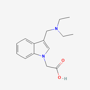 molecular formula C15H20N2O2 B3162550 (3-二乙氨基甲基-吲哚-1-基)-乙酸 CAS No. 879038-17-2