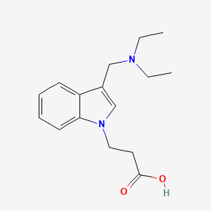 molecular formula C16H22N2O2 B3162557 3-(3-二乙氨基甲基吲哚-1-基)-丙酸 CAS No. 879038-23-0