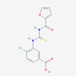 molecular formula C13H9ClN2O4S B316256 4-Chloro-3-{[(2-furoylamino)carbothioyl]amino}benzoic acid 