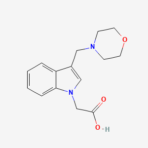 molecular formula C15H18N2O3 B3162565 (3-Morpholin-4-ylmethyl-indol-1-yl)-acetic acid CAS No. 879038-35-4