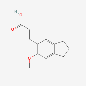 molecular formula C13H16O3 B3162572 3-(6-Methoxy-indan-5-yl)-propionic acid CAS No. 879044-92-5