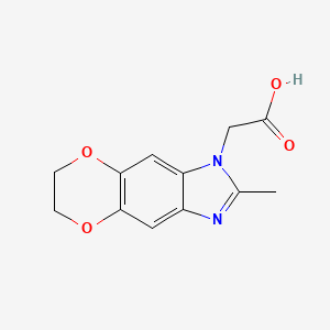 (2-Methyl-6,7-dihydro-5,8-dioxa-1,3-diaza-cyclopenta[b]naphthalen-1-yl)-acetic acid