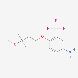 molecular formula C13H18F3NO2 B3162581 4-(3-甲氧基-3-甲基-丁氧基)-3-三氟甲基-苯胺 CAS No. 879047-86-6