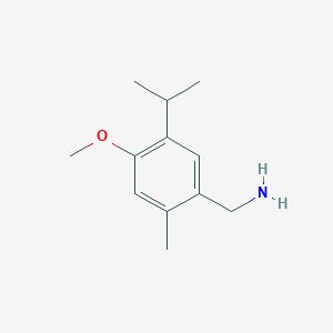 molecular formula C12H19NO B3162595 5-Isopropyl-4-methoxy-2-methyl-benzylamine CAS No. 879063-02-2