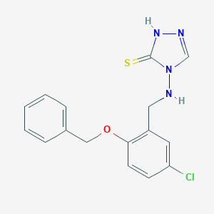 molecular formula C16H15ClN4OS B316262 4-{[2-(benzyloxy)-5-chlorobenzyl]amino}-4H-1,2,4-triazol-3-yl hydrosulfide 
