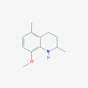 molecular formula C12H17NO B3162626 2,5-Dimethyl-8-methoxytetrahydroquinoline CAS No. 87927-03-5