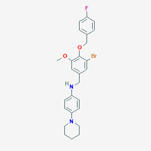 N-{3-bromo-4-[(4-fluorobenzyl)oxy]-5-methoxybenzyl}-4-piperidin-1-ylaniline