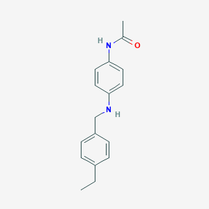 molecular formula C17H20N2O B316265 N-{4-[(4-ethylbenzyl)amino]phenyl}acetamide 