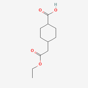 molecular formula C11H18O4 B3162711 trans-4-(2-Ethoxy-2-oxoethyl)cyclohexanecarboxylic acid CAS No. 880104-40-5