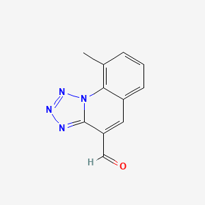 molecular formula C11H8N4O B3162717 4-Formyl-9-methyltetrazolo[1,5-a]quinoline CAS No. 880105-70-4