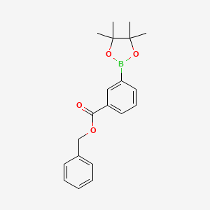 molecular formula C20H23BO4 B3162718 Benzyl 3-(4,4,5,5-tetramethyl-1,3,2-dioxaborolan-2-yl)benzoate CAS No. 880157-10-8
