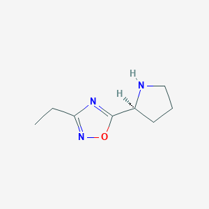B3162736 3-ethyl-5-[(2S)-2-pyrrolidinyl]-1,2,4-oxadiazole CAS No. 880362-03-8