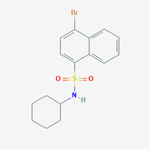molecular formula C16H18BrNO2S B3162769 4-bromo-N-cyclohexylnaphthalene-1-sulfonamide CAS No. 881288-45-5