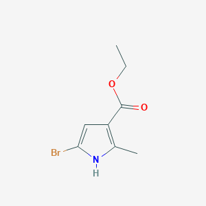molecular formula C8H10BrNO2 B3162808 Ethyl 5-bromo-2-methyl-1H-pyrrole-3-carboxylate CAS No. 881674-39-1