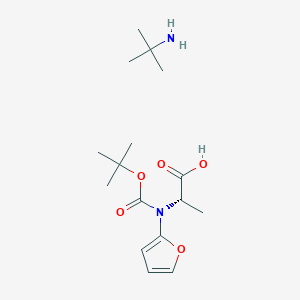 molecular formula C16H28N2O5 B3162816 (S)-N-Boc-2-furylalanine tert-butylamine CAS No. 881690-67-1
