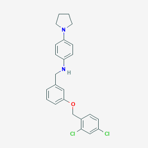 N-{3-[(2,4-dichlorobenzyl)oxy]benzyl}-N-[4-(1-pyrrolidinyl)phenyl]amine