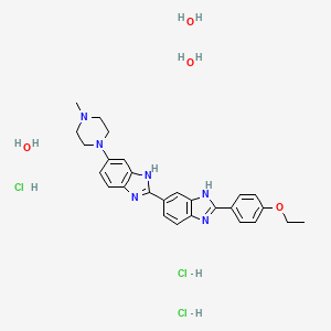 molecular formula C27H37Cl3N6O4 B3162820 Bisbenzimide CAS No. 881691-13-0