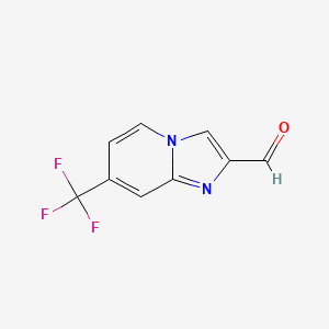 molecular formula C9H5F3N2O B3162826 7-(Trifluoromethyl)imidazo[1,2-a]pyridine-2-carbaldehyde CAS No. 881841-22-1