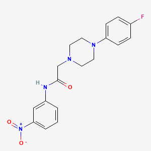 molecular formula C18H19FN4O3 B3162858 2-[4-(4-fluorophenyl)piperazino]-N-(3-nitrophenyl)acetamide CAS No. 882081-62-1