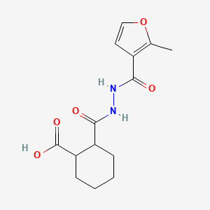 molecular formula C14H18N2O5 B3162876 2-[[(2-methylfuran-3-carbonyl)amino]carbamoyl]cyclohexane-1-carboxylic Acid CAS No. 882221-42-3