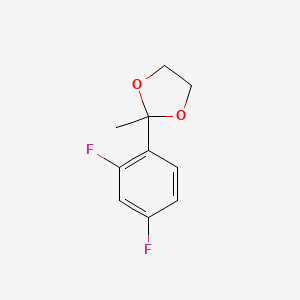 molecular formula C10H10F2O2 B3162877 2-(2,4-二氟苯基)-2-甲基-1,3-二氧戊环 CAS No. 882406-40-8
