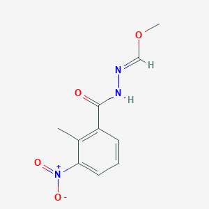 molecular formula C10H11N3O4 B3162913 methyl N-(2-methyl-3-nitrobenzoyl)hydrazonoformate CAS No. 882747-16-2