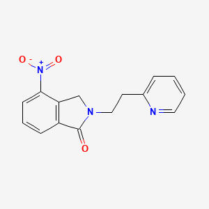 molecular formula C15H13N3O3 B3162936 4-Nitro-2-[2-(2-pyridinyl)ethyl]-1-isoindolinone CAS No. 882747-49-1