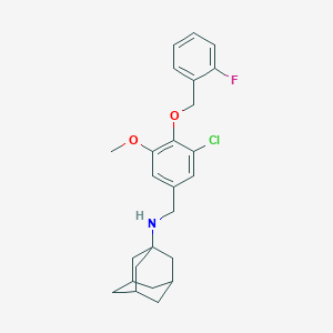 molecular formula C25H29ClFNO2 B316294 N-(1-adamantyl)-N-{3-chloro-4-[(2-fluorobenzyl)oxy]-5-methoxybenzyl}amine 