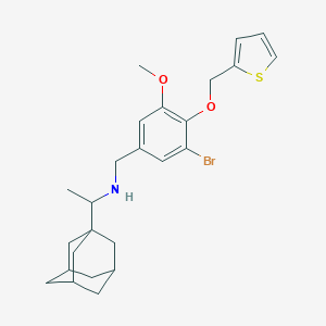 molecular formula C25H32BrNO2S B316295 N-[1-(1-adamantyl)ethyl]-N-[3-bromo-5-methoxy-4-(thien-2-ylmethoxy)benzyl]amine 