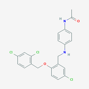 molecular formula C22H19Cl3N2O2 B316298 N-[4-({5-chloro-2-[(2,4-dichlorobenzyl)oxy]benzyl}amino)phenyl]acetamide 