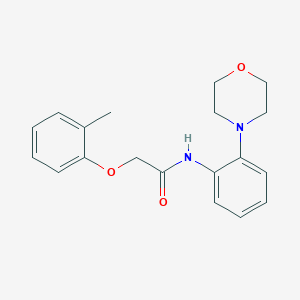 molecular formula C19H22N2O3 B316300 2-(2-methylphenoxy)-N-(2-morpholin-4-ylphenyl)acetamide 