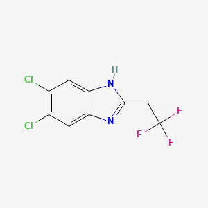 molecular formula C9H5Cl2F3N2 B3163002 5,6-dichloro-2-(2,2,2-trifluoroethyl)-1H-benzo[d]imidazole CAS No. 882977-79-9