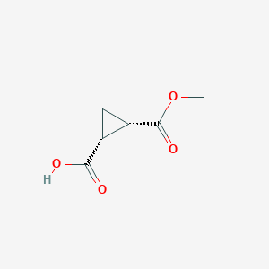 molecular formula C6H8O4 B3163031 (1R,2S)-2-(甲氧羰基)环丙烷-1-羧酸 CAS No. 88335-86-8