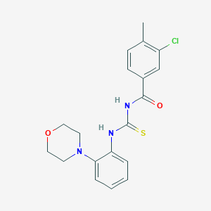 molecular formula C19H20ClN3O2S B316306 3-chloro-4-methyl-N-{[2-(morpholin-4-yl)phenyl]carbamothioyl}benzamide 